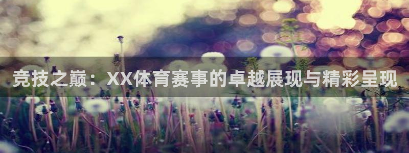 竞技之巅：XX体育赛事的卓越展现与精彩呈现